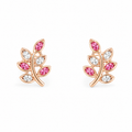 Delicate gold leaf earrings - small