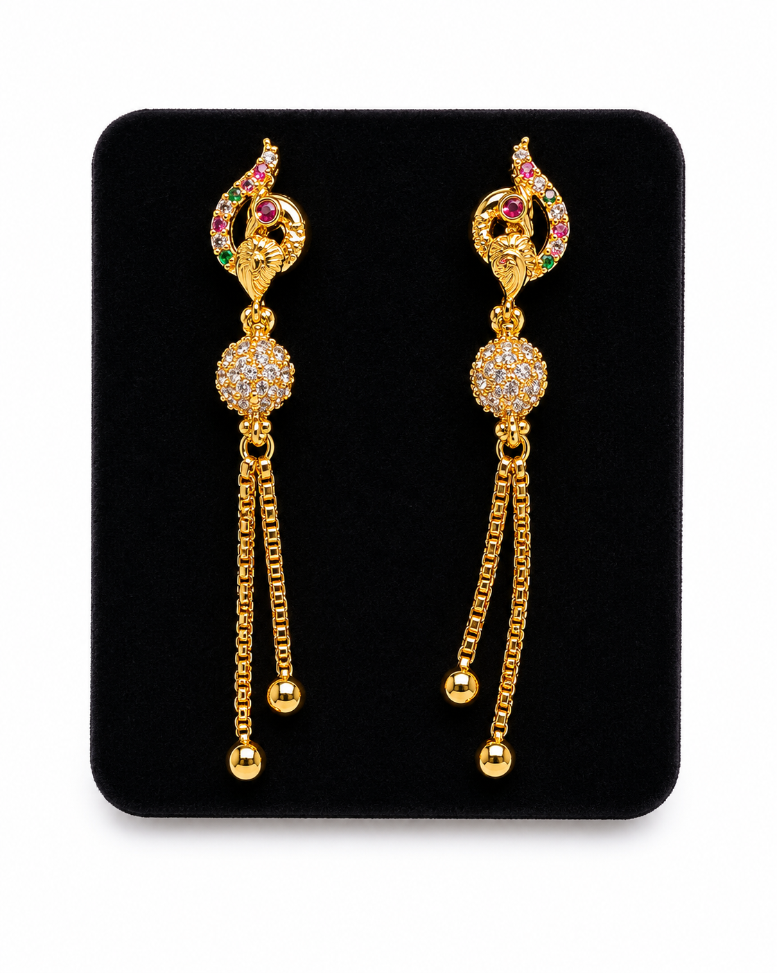 Elegant gold-tone drop earrings