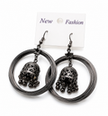 Elegant hoop earrings with filigree charms