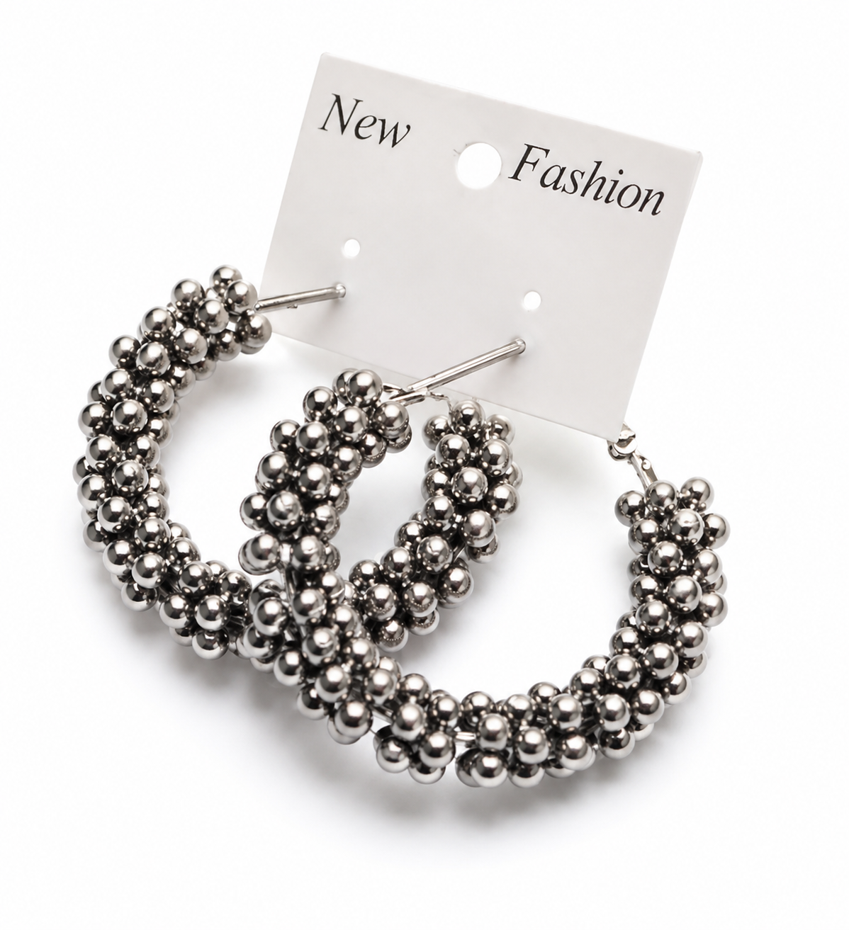 Beaded hoop earrings