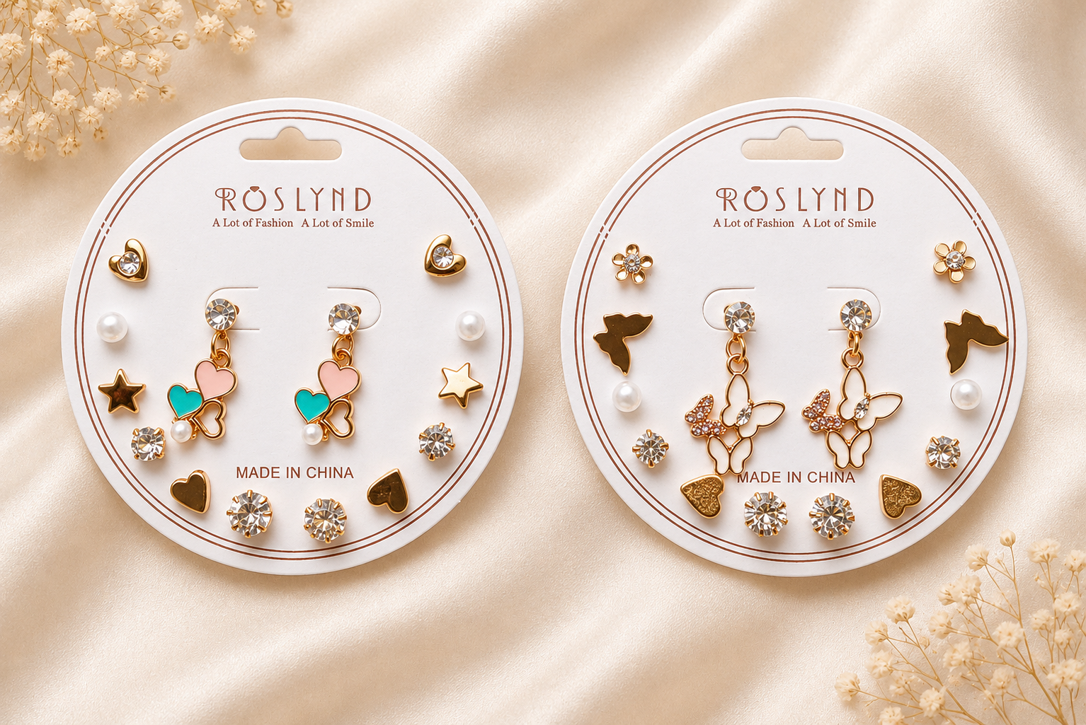 7 Pcs earring set combo of 5 - B