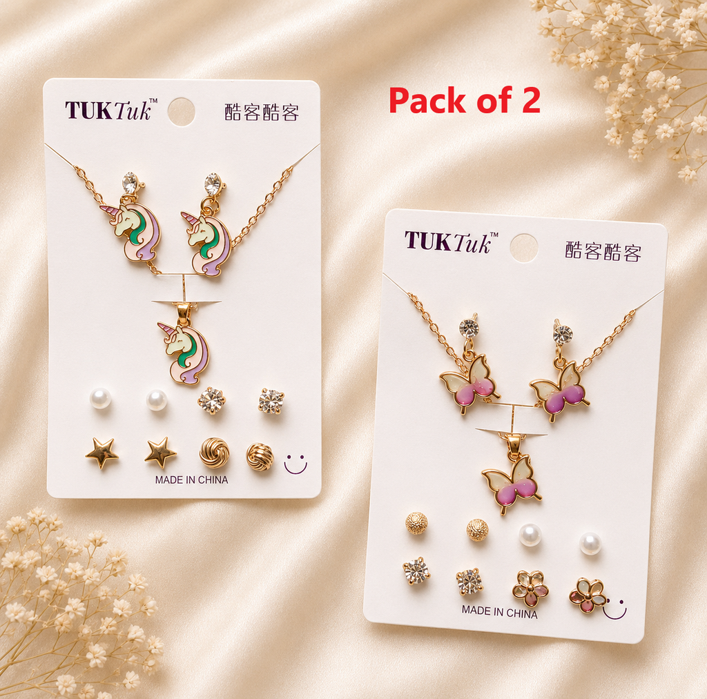 5 pcs Earring with Chain Set Combo 3