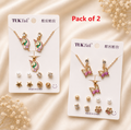 5 pcs Earring with Chain Set Combo 3