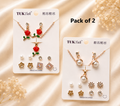 5 pcs Earring with Chain Set Combo 4