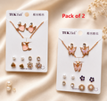 5 pcs Earring with Chain Set Combo 6