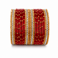 Gilded Red Bangle - Metal