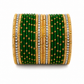 Green, Gold, and Silver Bangle