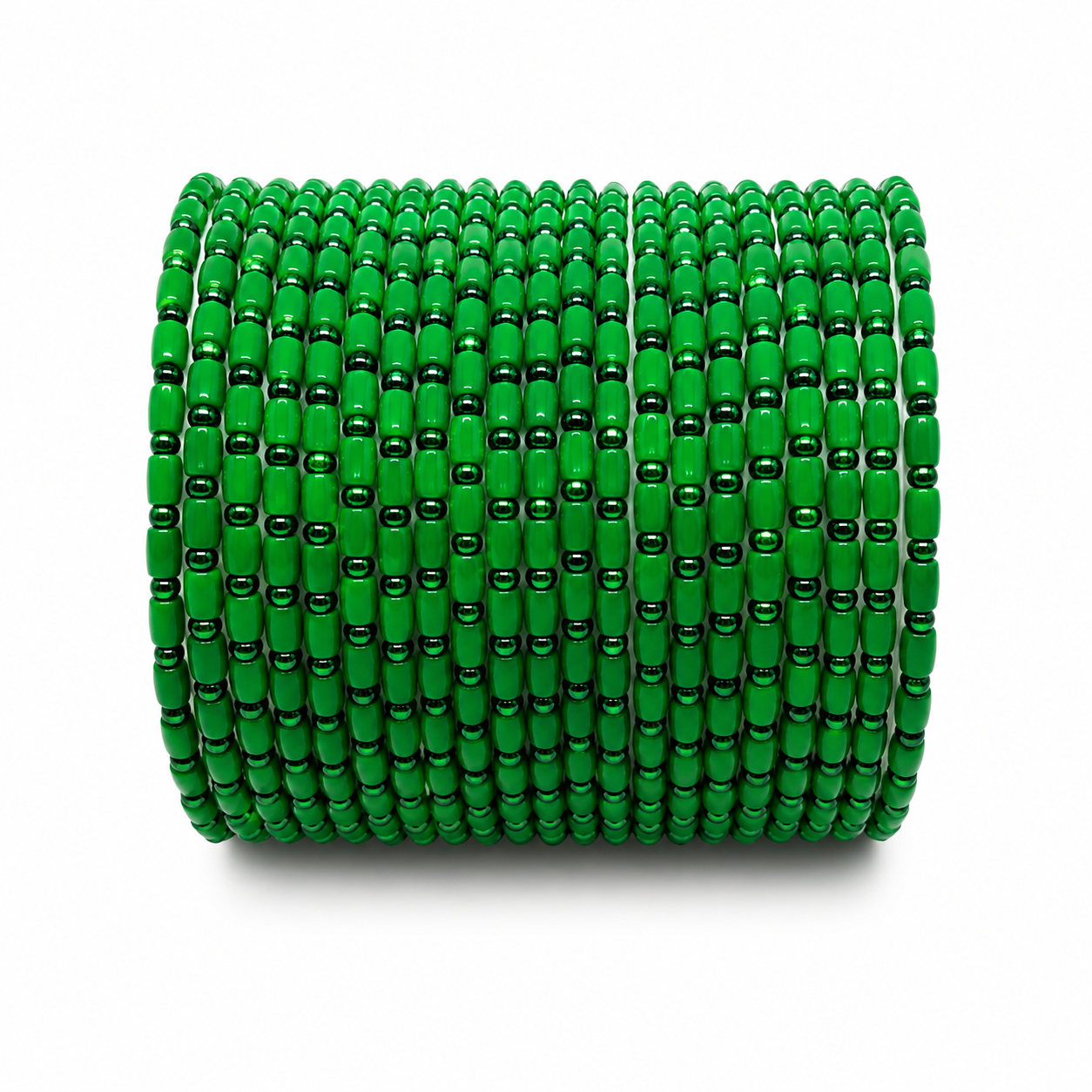 Metal Bangle - Emerald Green