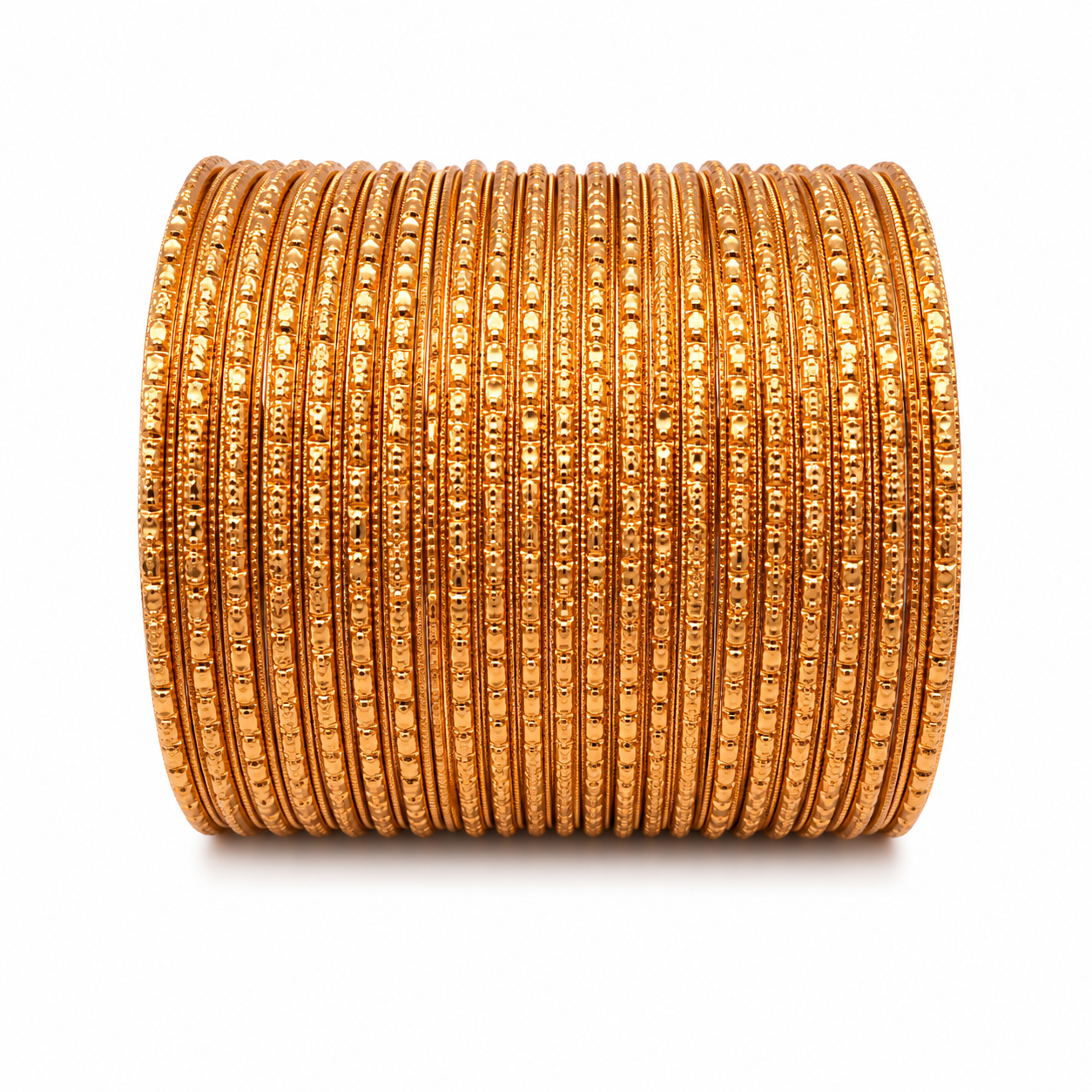 Gold Textured Metal Bangle