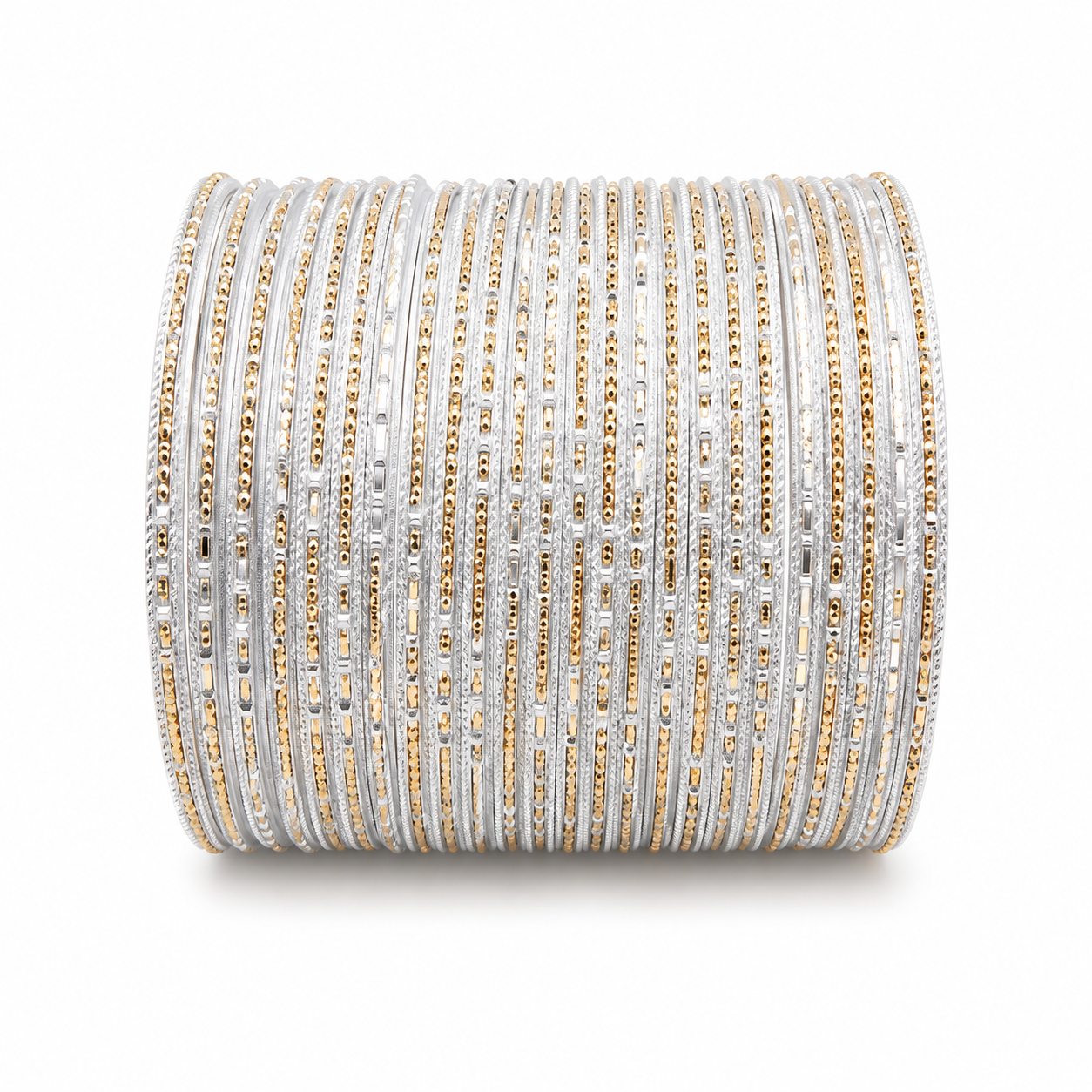 Silver and Gold metal Bangles