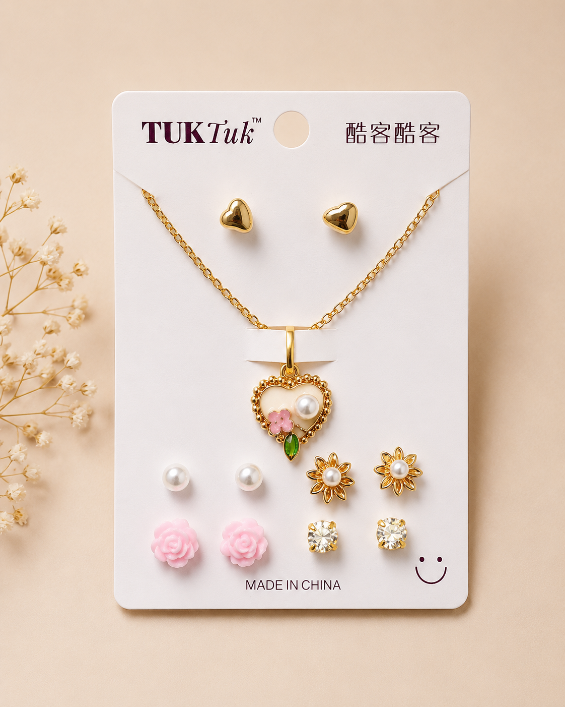5 pcs Earring with Chain Set Combo 8