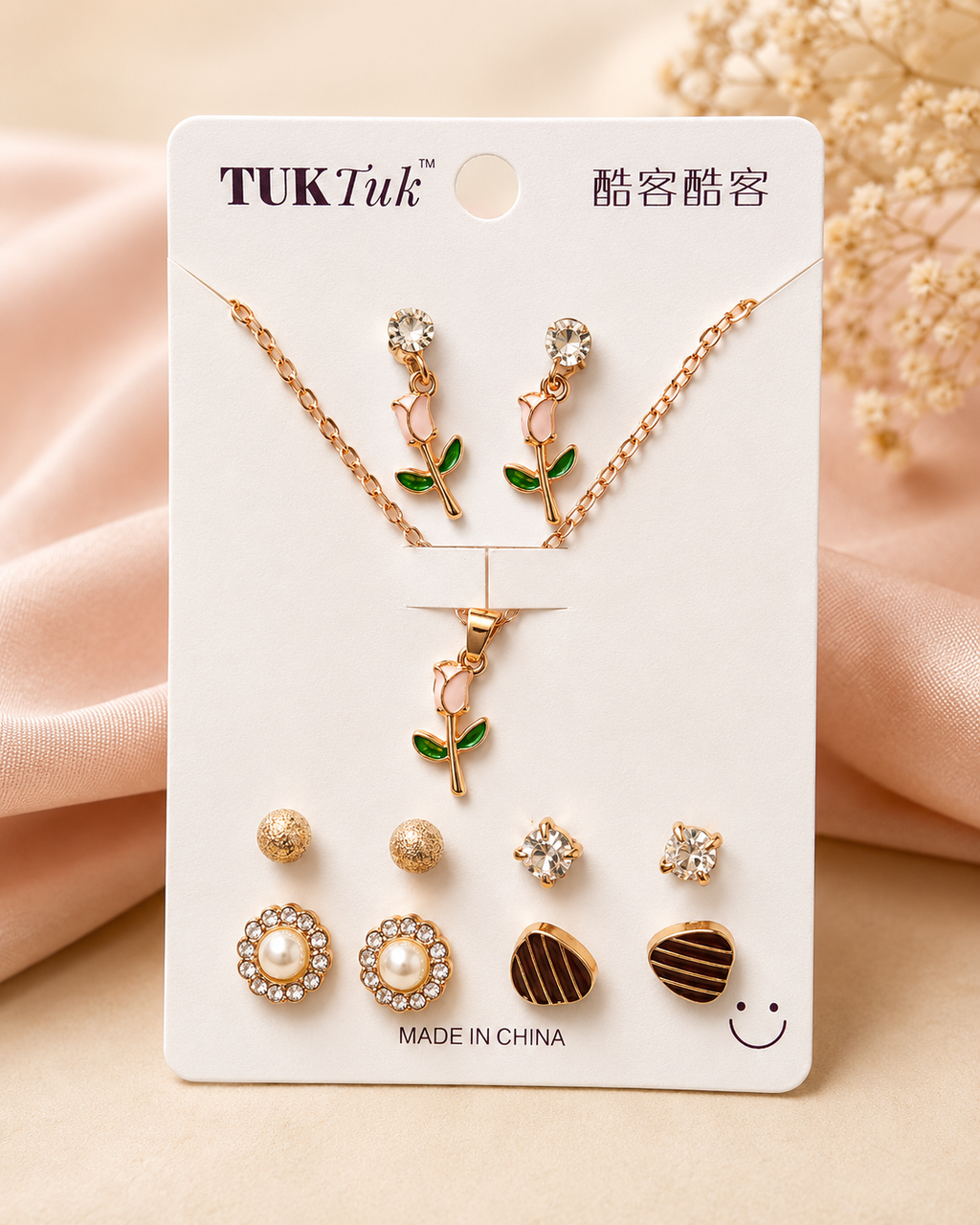 5 pcs Earring with Chain Set Combo 9