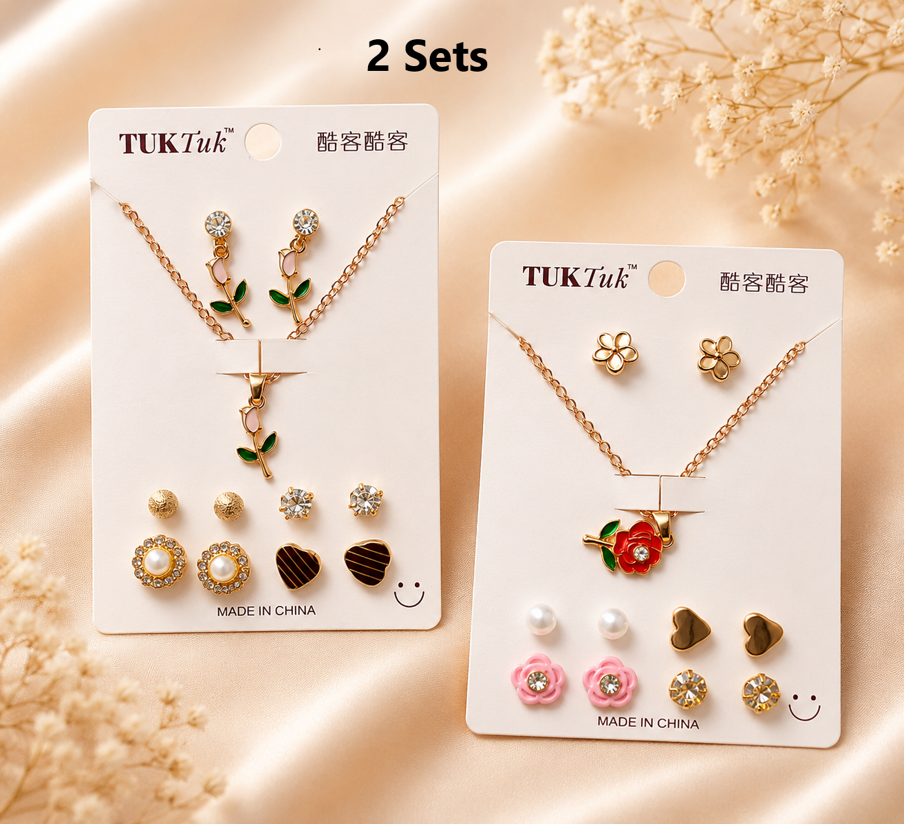 5 pcs Earring with Chain Set Combo 9