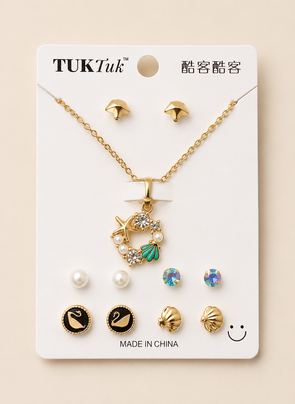 5 pcs Earring with Chain Set Combo 10