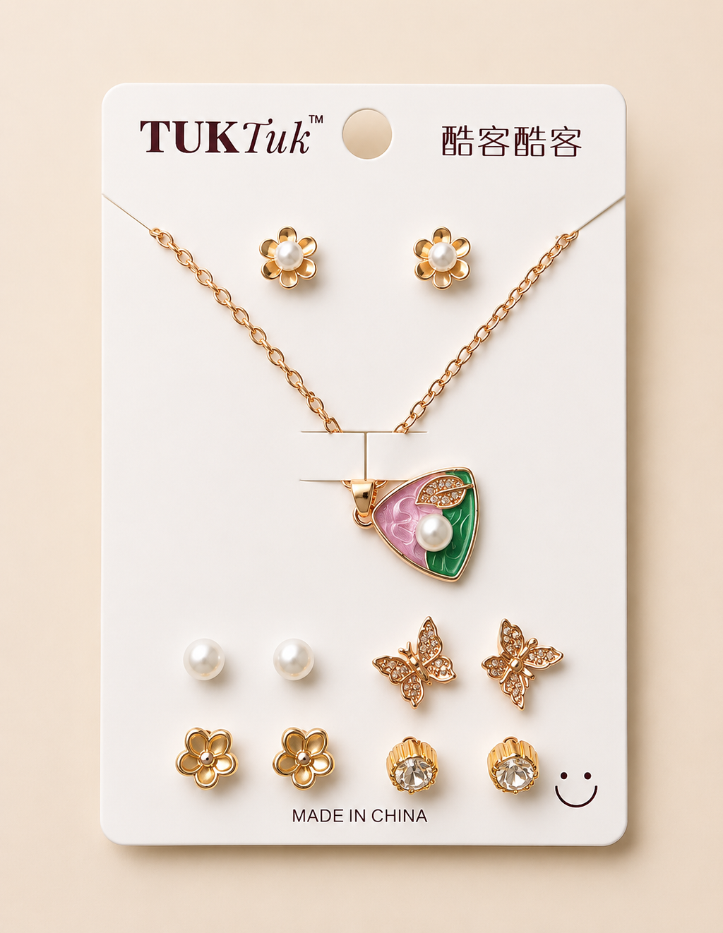 5 pcs Earring with Chain Set Combo 10