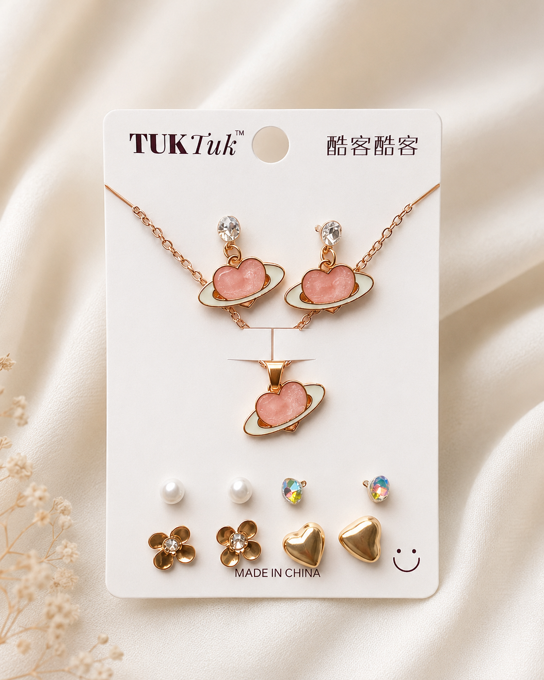 5 pcs Earring with Chain Set Combo 7