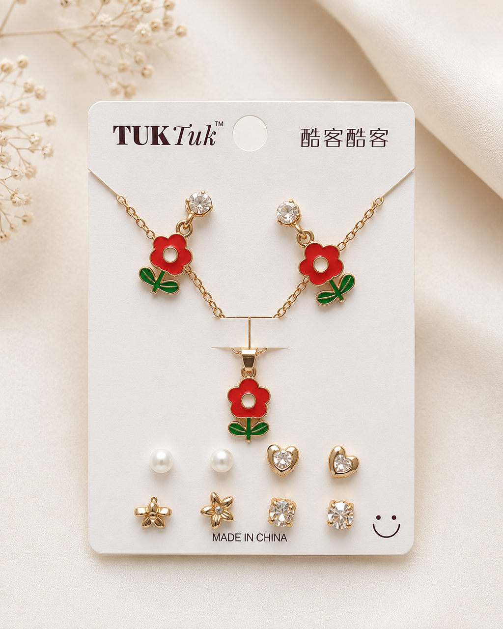 5 pcs Earring with Chain Set Combo 7