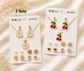 5 pcs Earring with Chain Set Combo 11