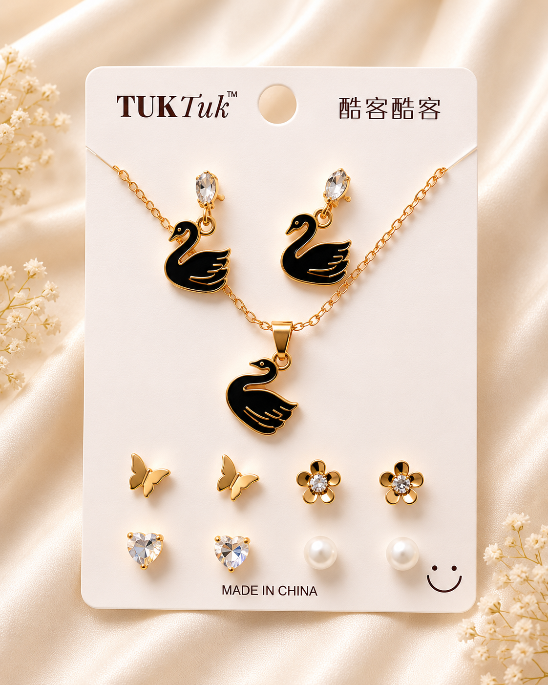 5 pcs Earring with Chain Set Combo 12