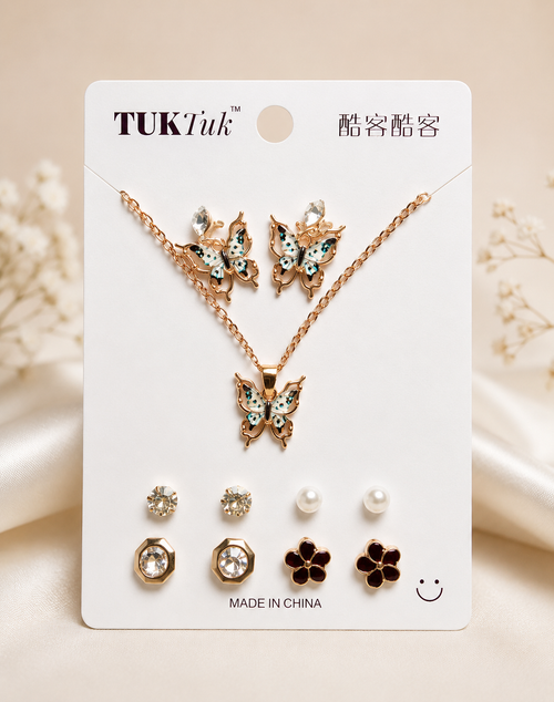 5 pcs Earring with Chain Set Combo 13