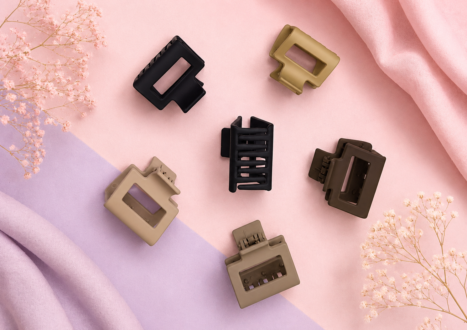 Rectangle hair claw medium