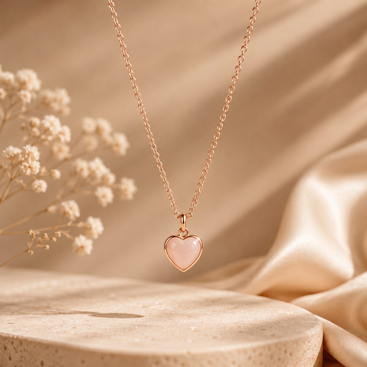 Anti tarnish Rose gold Chain with pendant