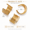 JTK Atelier | Birthday Gift For Sister Design Bracelet For Women Twisted Gold-Plated Luxury Opening Bangle