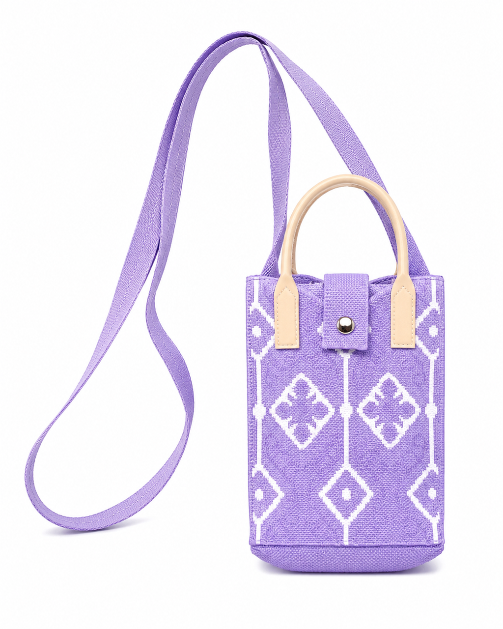 Cheerful Purple Tote Mobile pouch