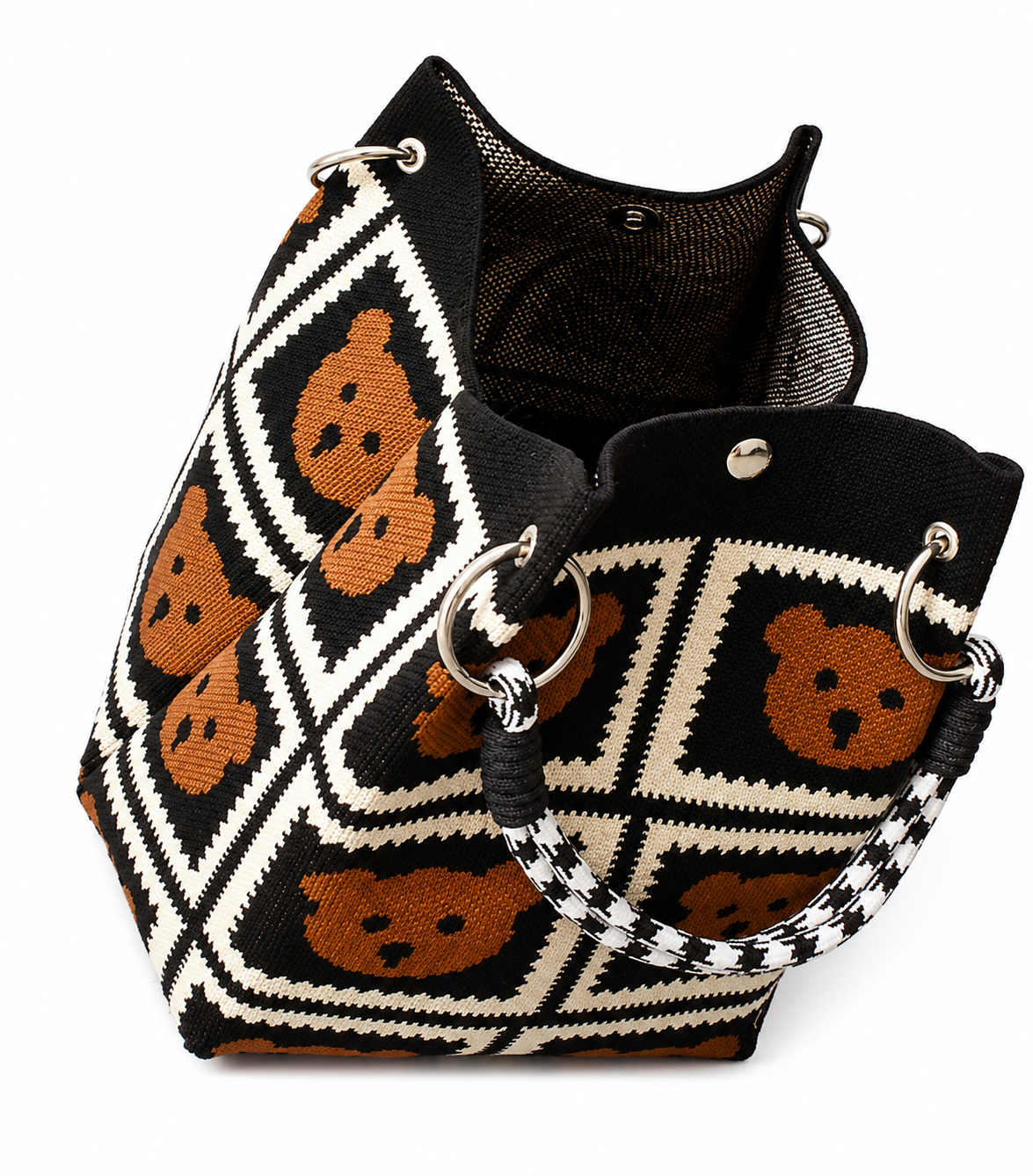 Cute bear knitted Tote Bag for Women & Girls