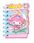 Pastel My Melody notebook with shaker