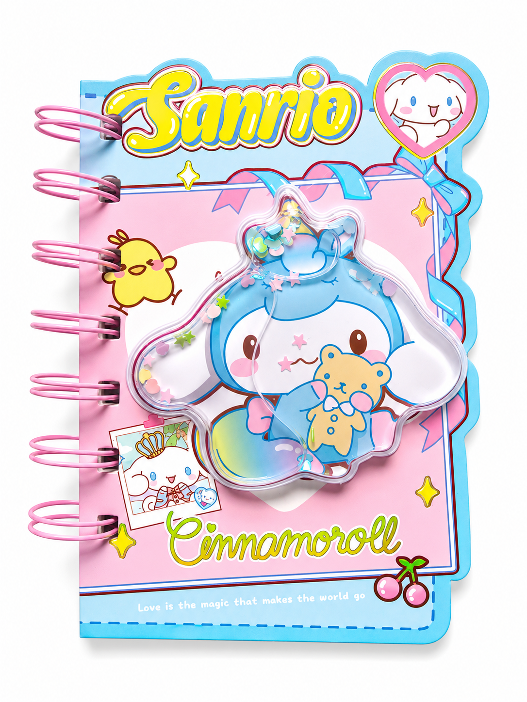Pastel My Melody notebook with shaker