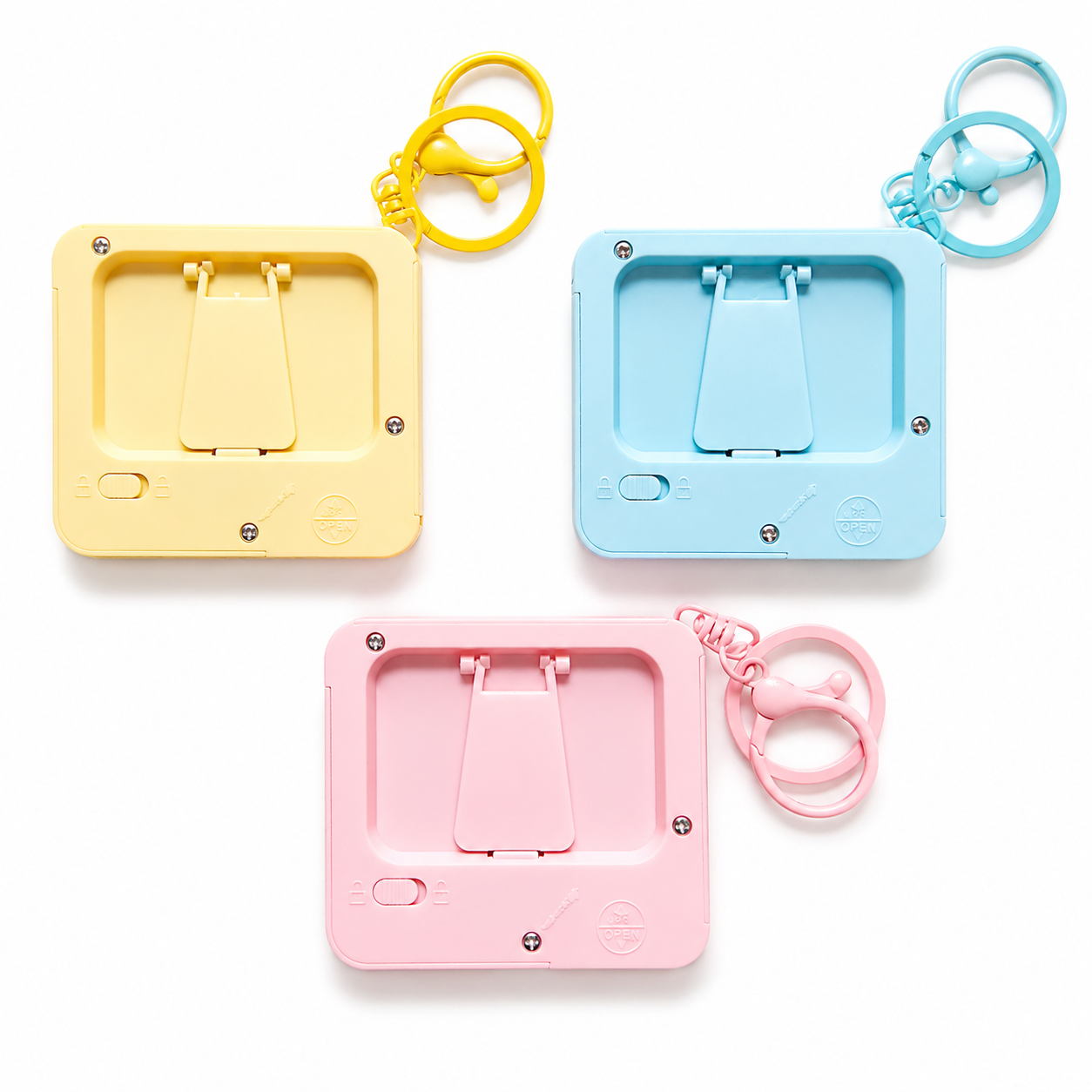 LCD keychain with stand