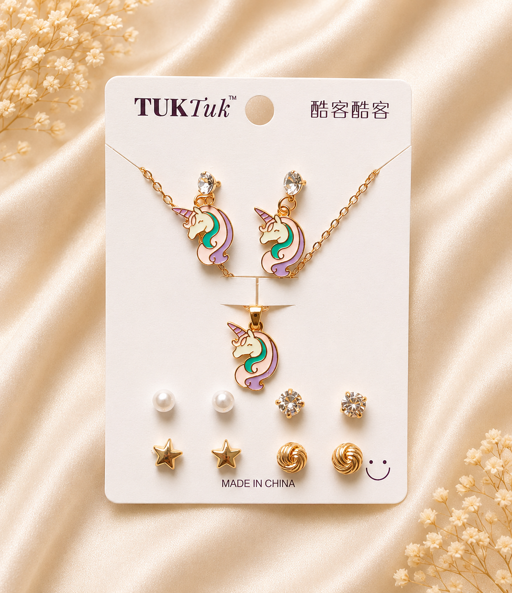 5 pcs Earring with Chain Set Combo 3