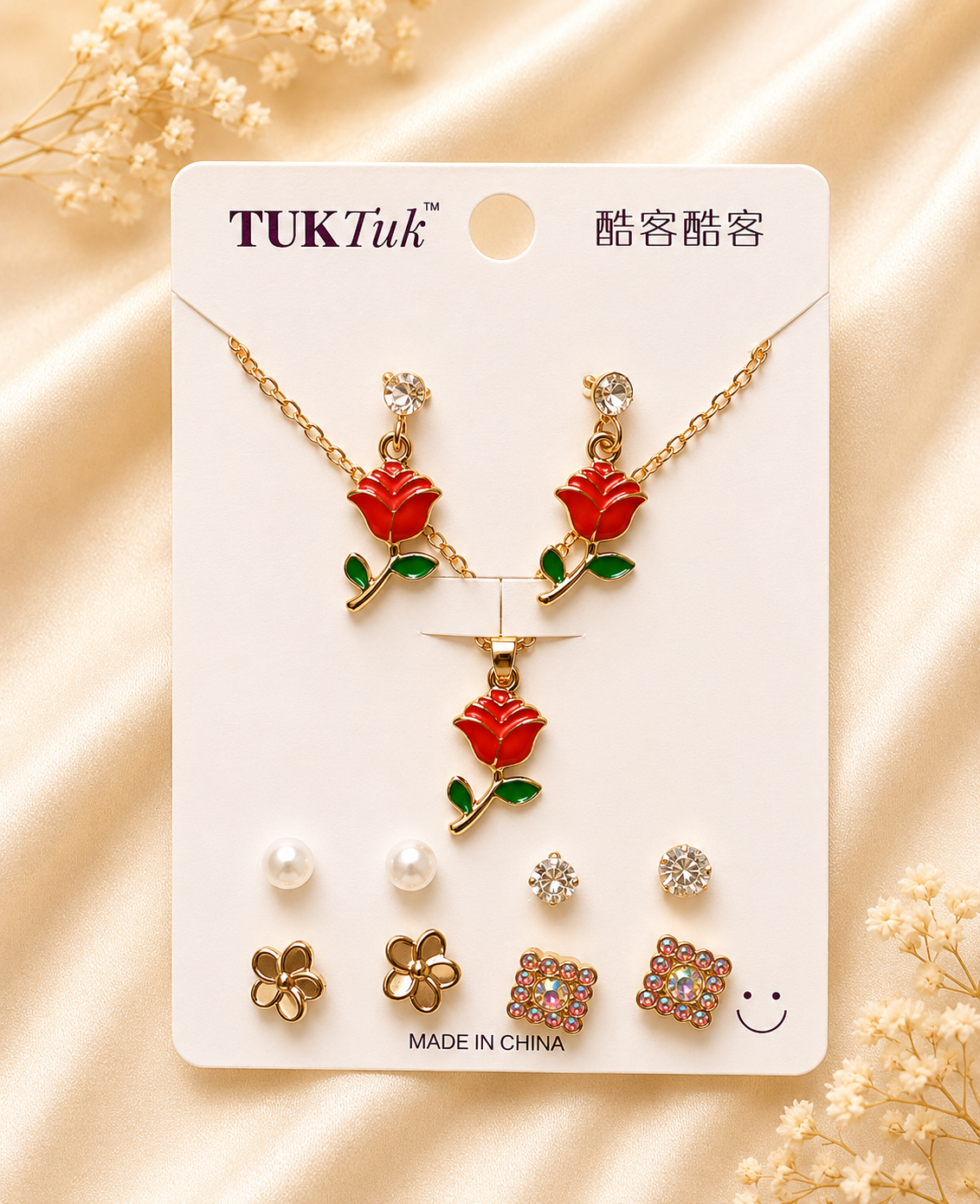 5 pcs Earring with Chain Set Combo 5