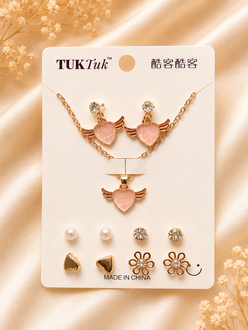 5 pcs Earring with Chain Set Combo 6