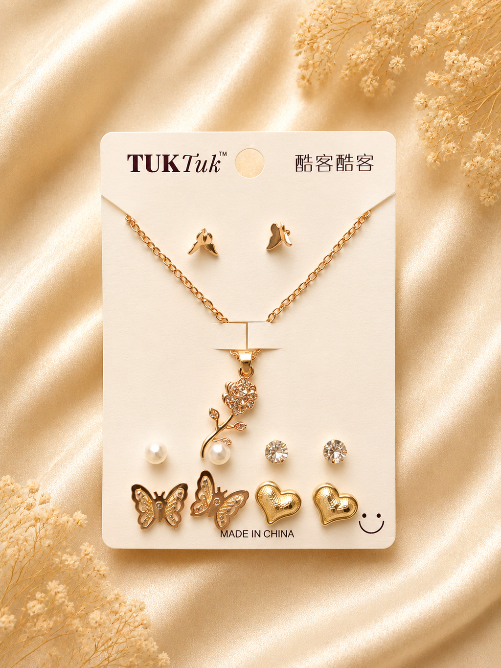 5 pcs Earring with Chain Set Combo 6
