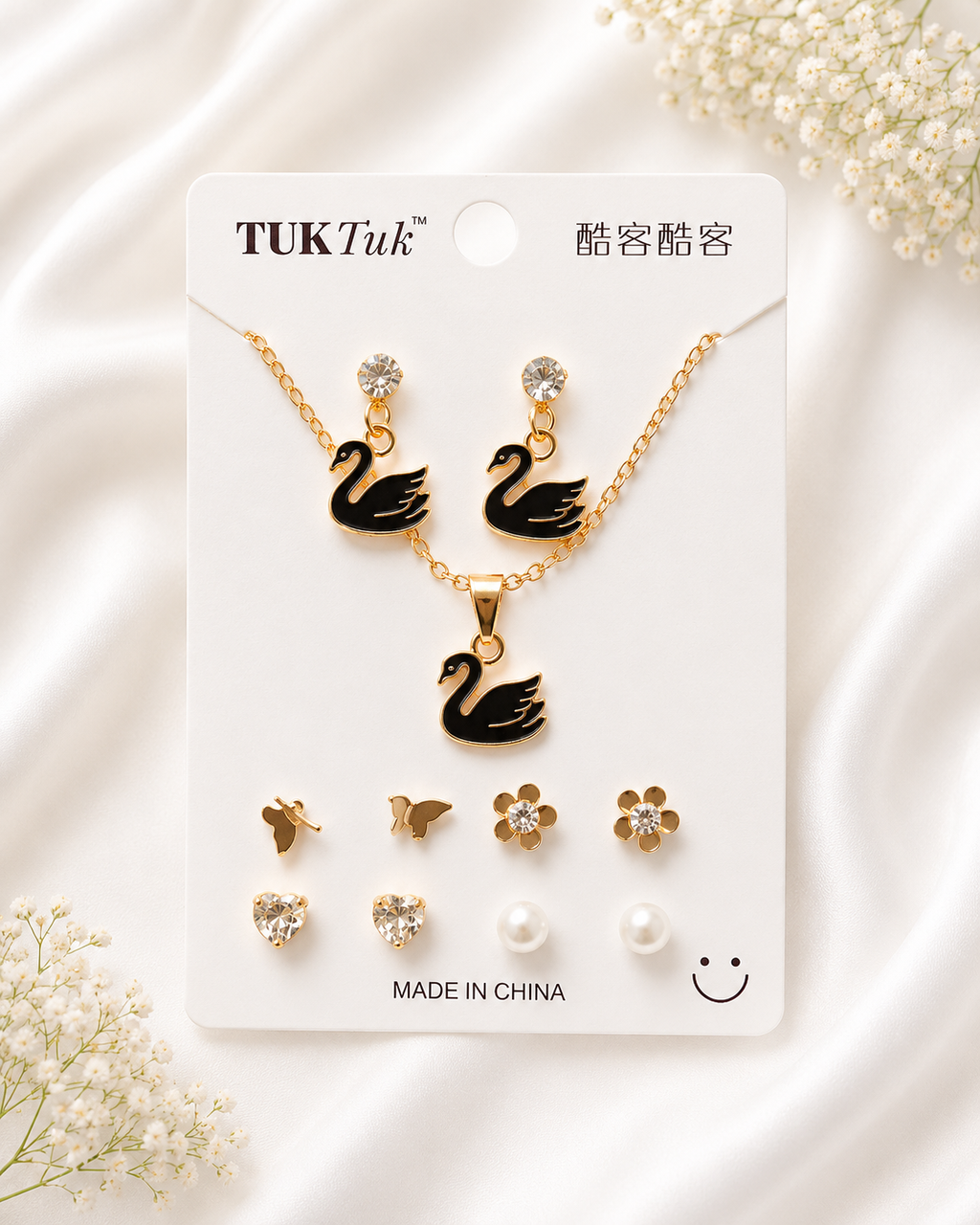 5 pcs Earring with Chain Set Combo 1