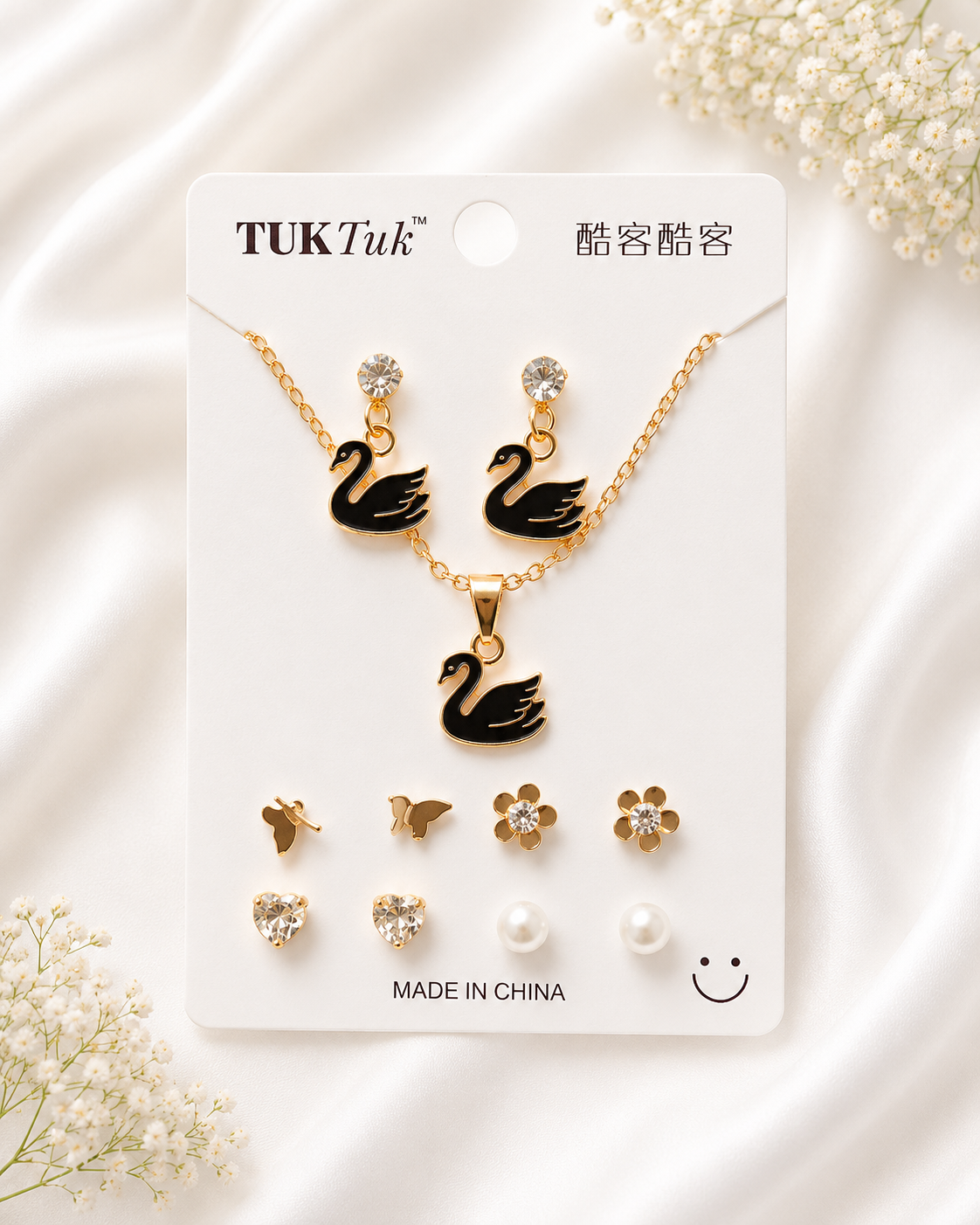 5 pcs Earring with Chain Set Combo 1